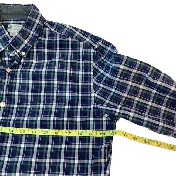 J. Crew Shirtings Washed Tartan Plaid Button Down Long Sleeve Shirt Mens Size M - Picture 5 of 10